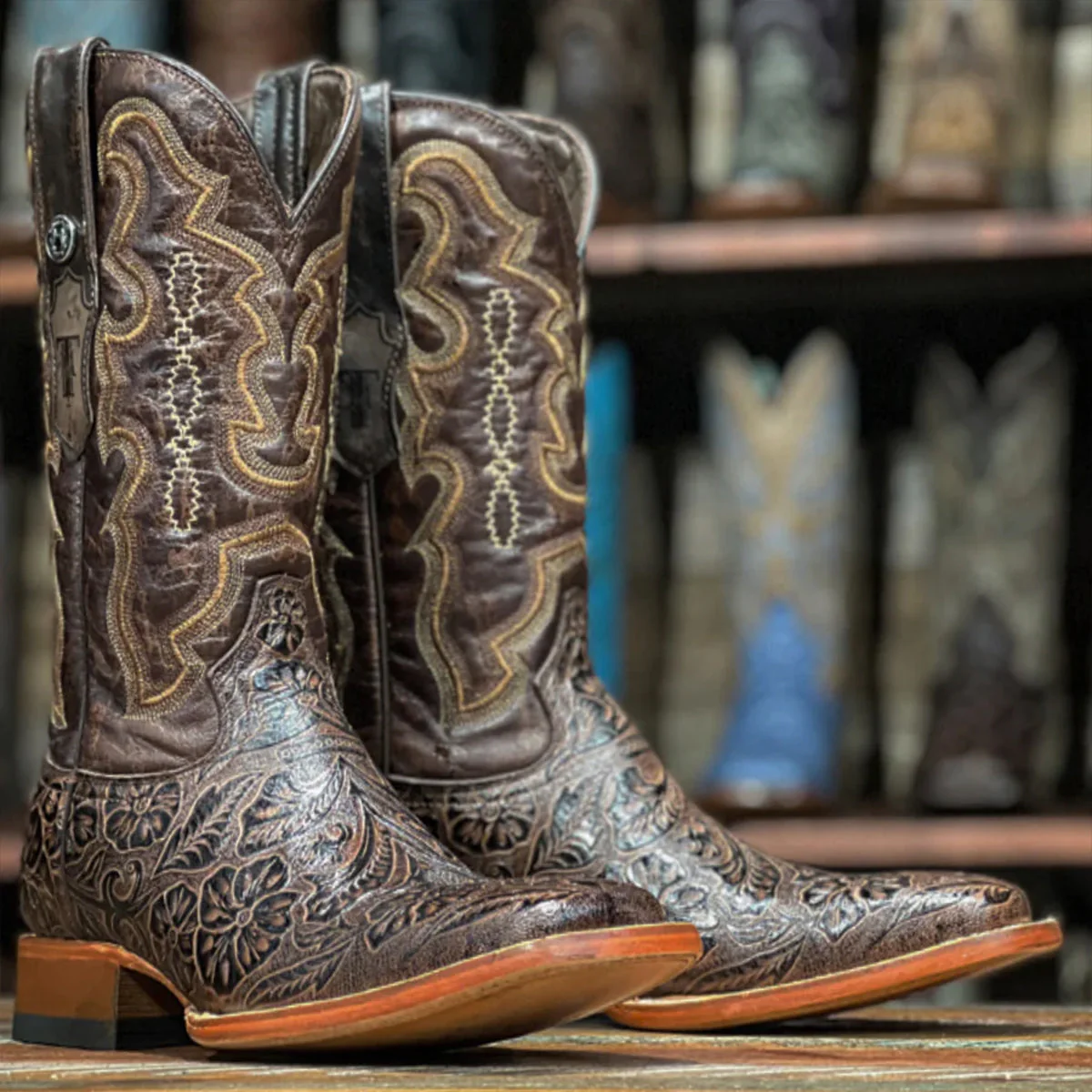 Mens Hand Tooled Boots - Image 2