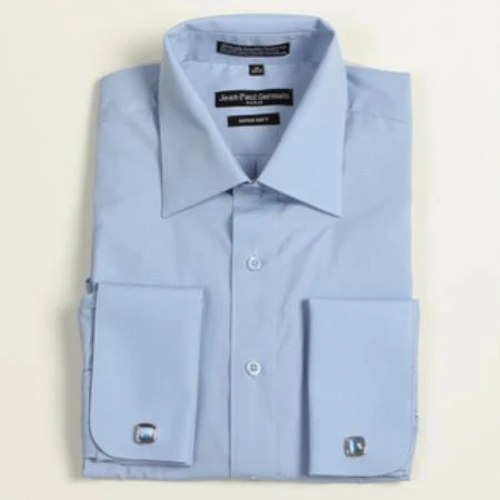 Medium Blue French Cuff Big & Tall  Shirt 18 19 20 21 22 Inch Neck  Men's Dress Shirt