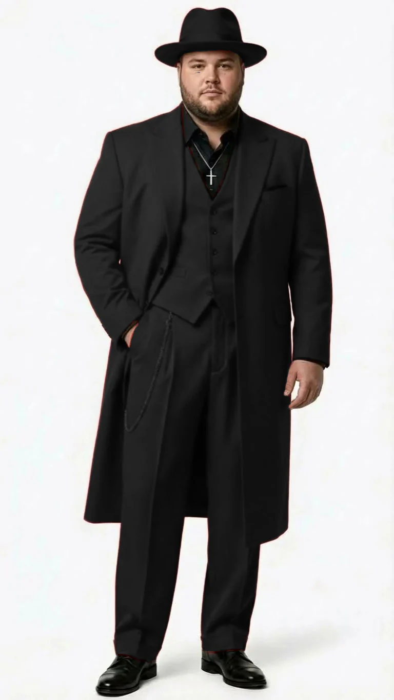 Men’s 1920s Red Zoot Suit – Long Mafia Gangster Three-Piece Vintage Outfit Zuit Pachuco Style - Image 27