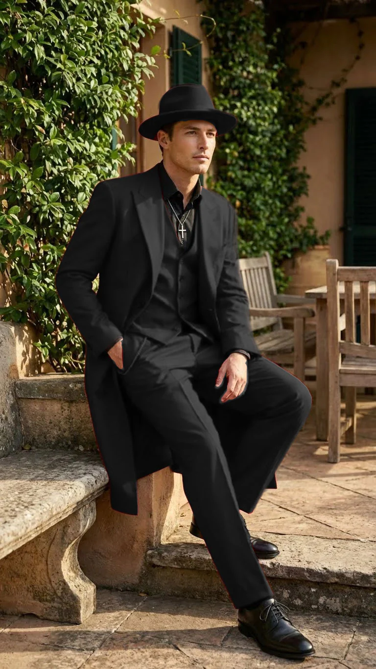 Men’s 1920s Red Zoot Suit – Long Mafia Gangster Three-Piece Vintage Outfit Zuit Pachuco Style - Image 28