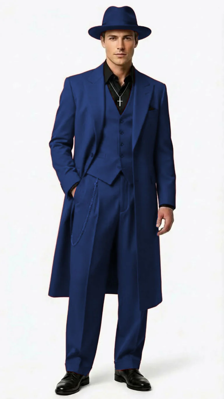 Men’s 1920s Red Zoot Suit – Long Mafia Gangster Three-Piece Vintage Outfit Zuit Pachuco Style - Image 30