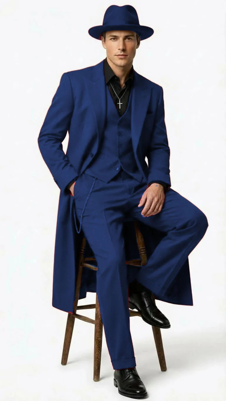 Men’s 1920s Red Zoot Suit – Long Mafia Gangster Three-Piece Vintage Outfit Zuit Pachuco Style - Image 33