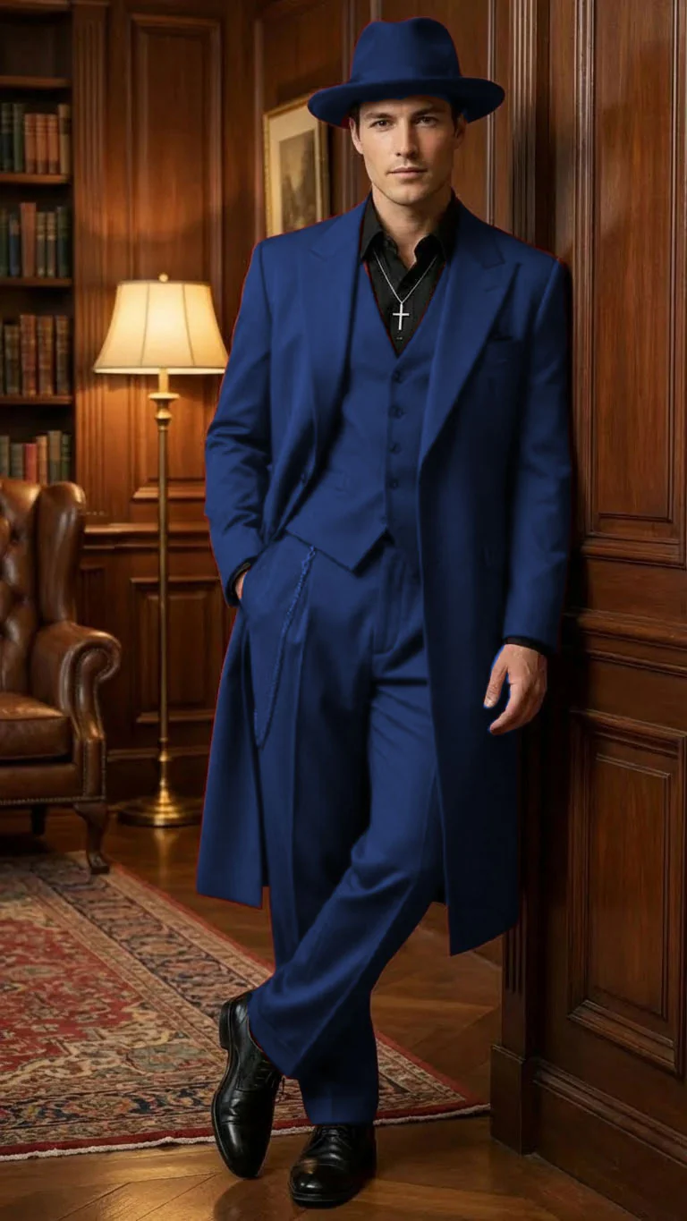 Men’s 1920s Red Zoot Suit – Long Mafia Gangster Three-Piece Vintage Outfit Zuit Pachuco Style - Image 36