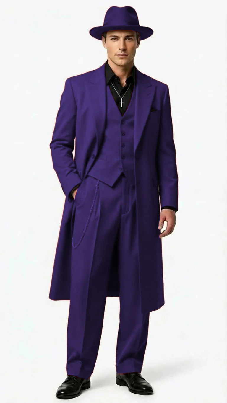 Men’s 1920s Red Zoot Suit – Long Mafia Gangster Three-Piece Vintage Outfit Zuit Pachuco Style - Image 40