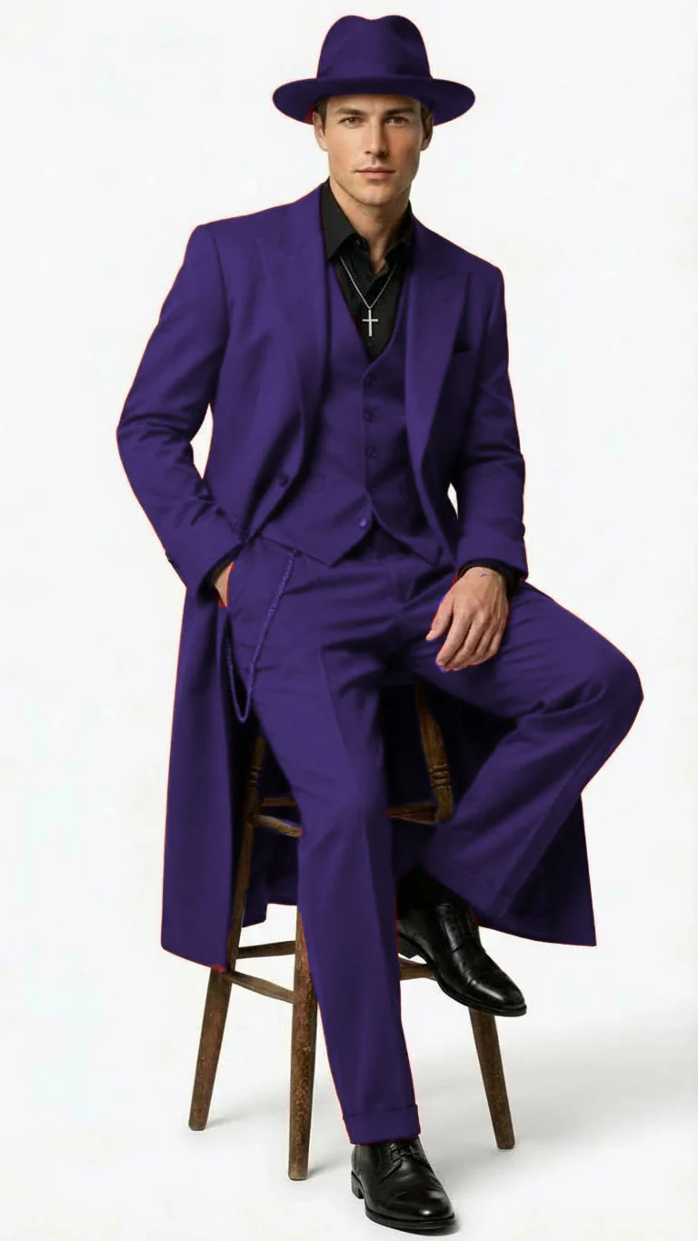 Men’s 1920s Red Zoot Suit – Long Mafia Gangster Three-Piece Vintage Outfit Zuit Pachuco Style - Image 42