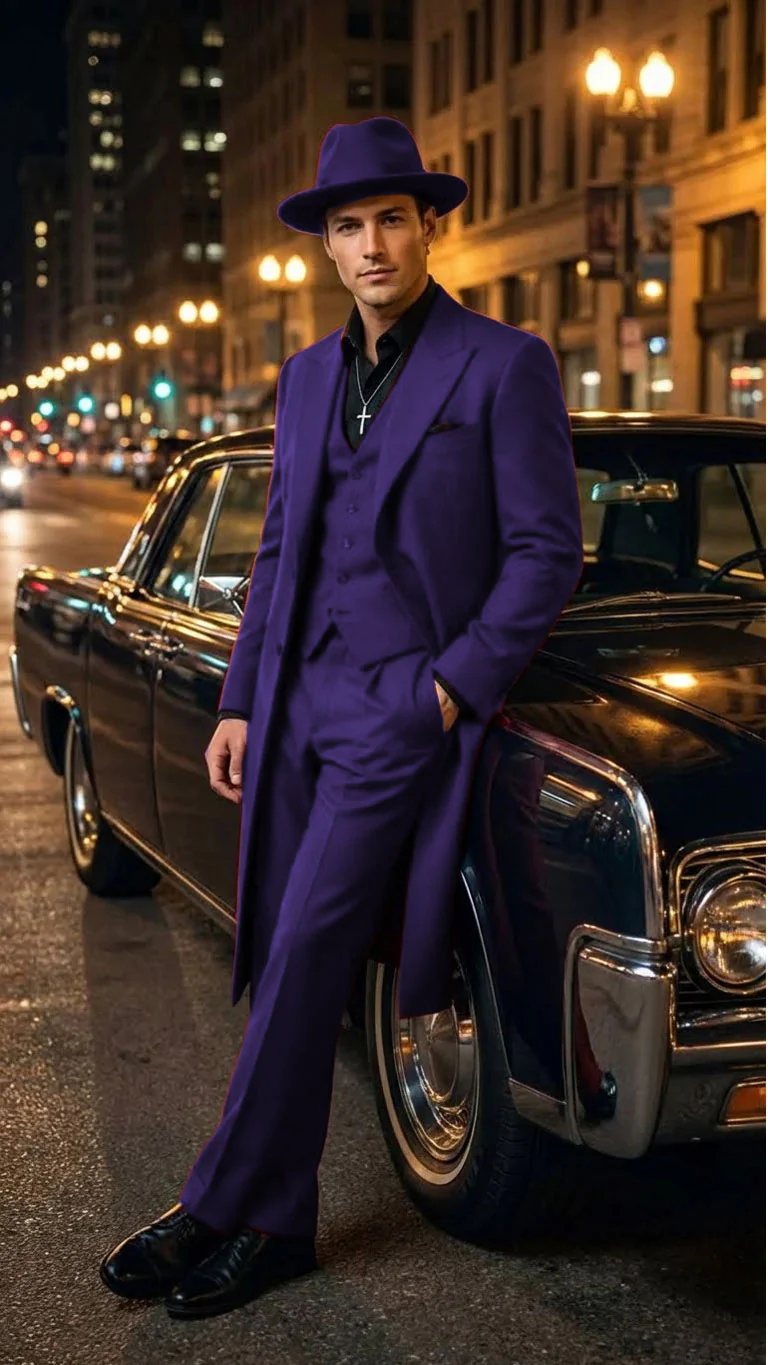 Men’s 1920s Red Zoot Suit – Long Mafia Gangster Three-Piece Vintage Outfit Zuit Pachuco Style - Image 46