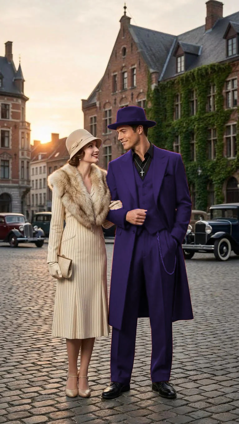 Men’s 1920s Red Zoot Suit – Long Mafia Gangster Three-Piece Vintage Outfit Zuit Pachuco Style - Image 48
