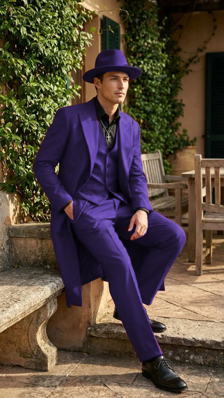 Men’s 1920s Red Zoot Suit – Long Mafia Gangster Three-Piece Vintage Outfit Zuit Pachuco Style - Image 49
