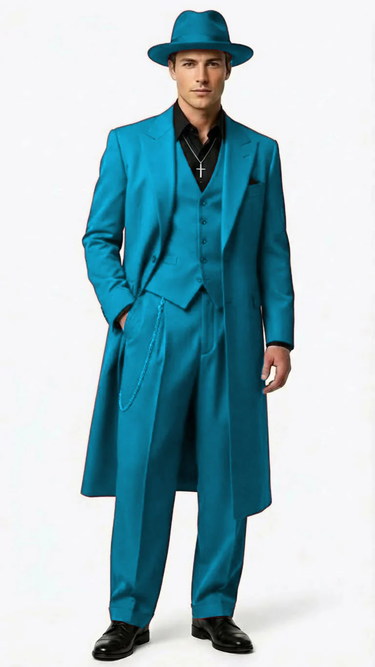 Men’s 1920s Red Zoot Suit – Long Mafia Gangster Three-Piece Vintage Outfit Zuit Pachuco Style - Image 60