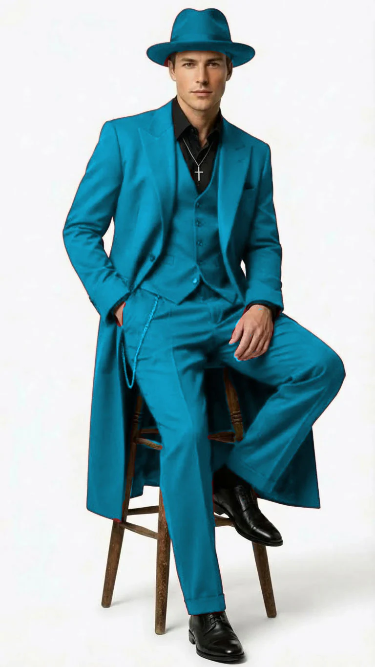 Men’s 1920s Red Zoot Suit – Long Mafia Gangster Three-Piece Vintage Outfit Zuit Pachuco Style - Image 64