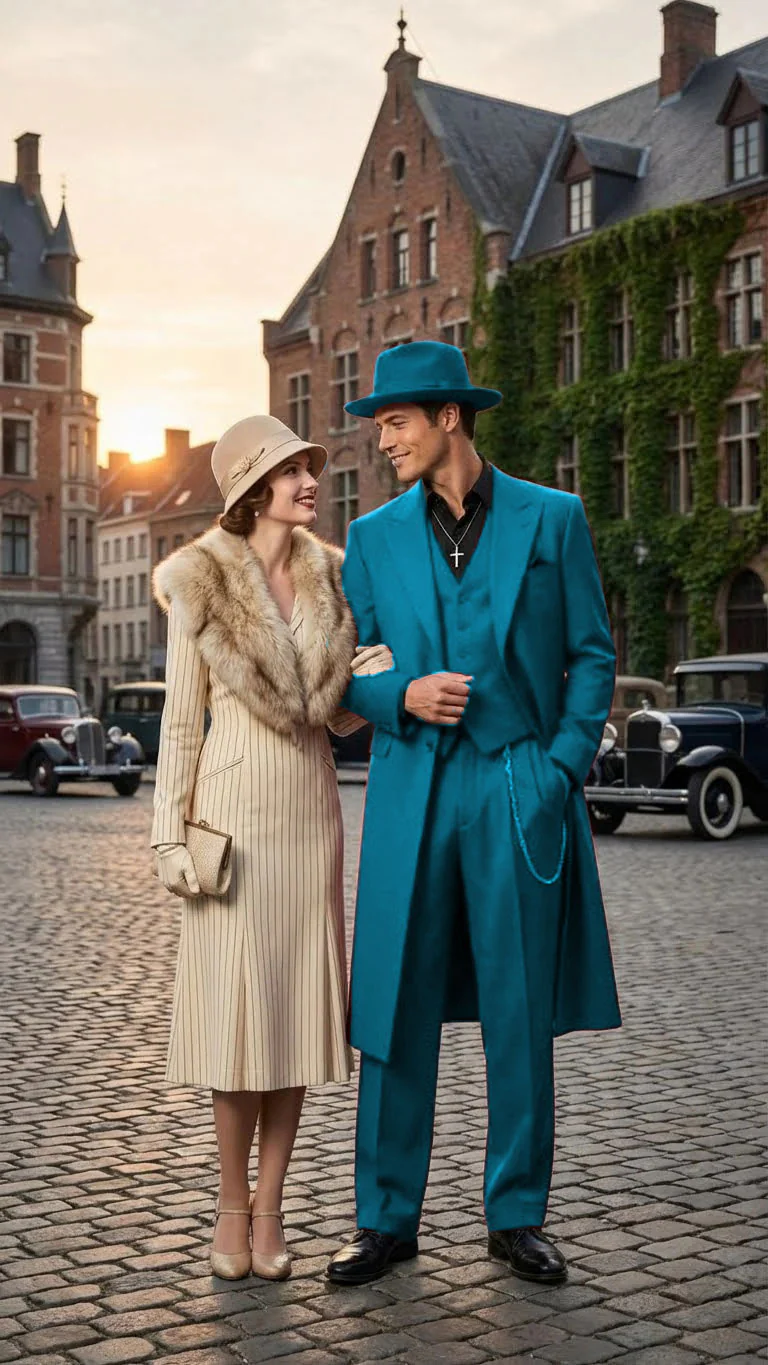 Men’s 1920s Red Zoot Suit – Long Mafia Gangster Three-Piece Vintage Outfit Zuit Pachuco Style - Image 65