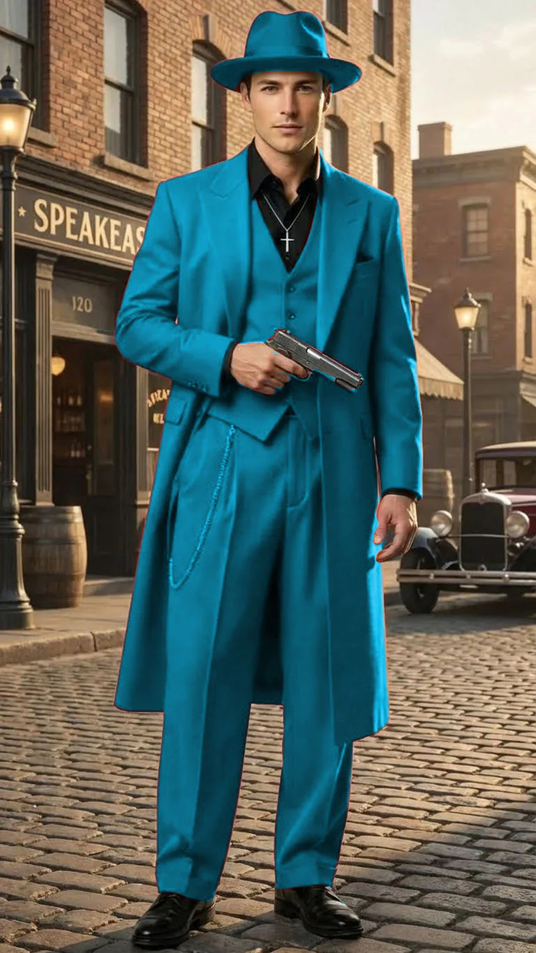 Men’s 1920s Red Zoot Suit – Long Mafia Gangster Three-Piece Vintage Outfit Zuit Pachuco Style - Image 67