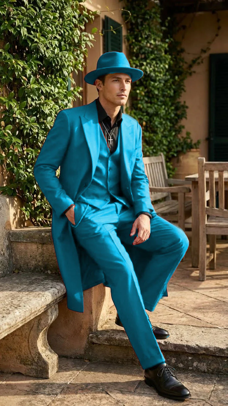 Men’s 1920s Red Zoot Suit – Long Mafia Gangster Three-Piece Vintage Outfit Zuit Pachuco Style - Image 68