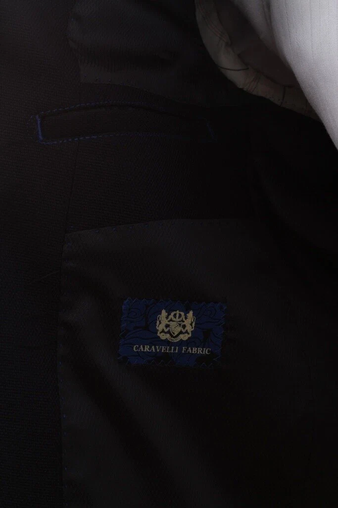 Men’s 2-Button Navy Blazer – Superior 150s Wool-Feel Microfiber Jacket - Image 4