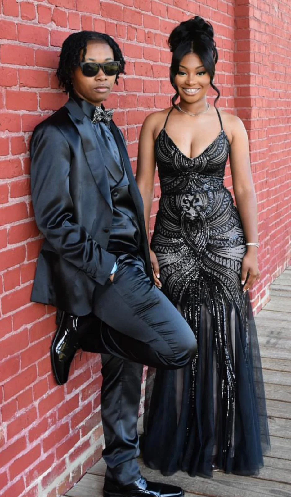 Men’s All Shiny Black Satin Suit – Black Satin Tuxedo Suit for Prom, Wedding, Formal Party and Evening Events Double breasted Vest - Image 14