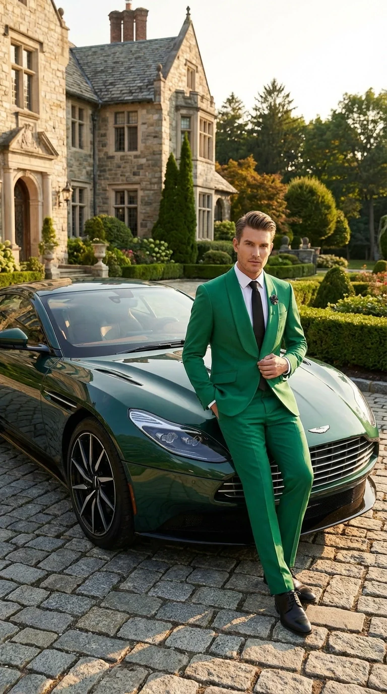 Men’s Augusta Green Emerald Light Green Suit – Slim Fit 2 Piece Formal Suit for Wedding, Prom and Evening Events - Image 7