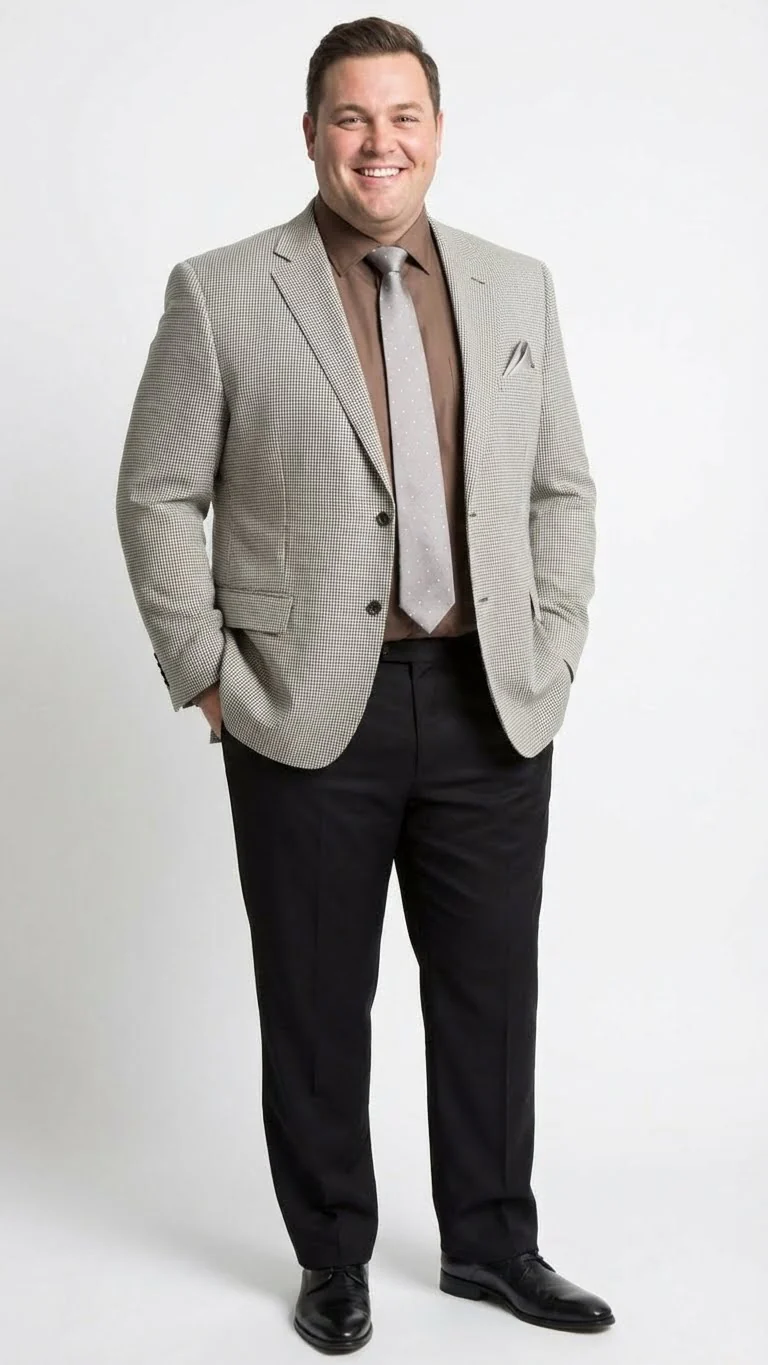Men’s Black and White Houndstooth Blazer Jacket, Classic Formal Sport Coat for Business, Wedding and Dress Wear - Image 7
