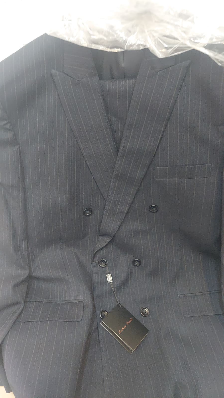 Men’s Black Pinstripe Double Breasted Suit – Classic Formal Business Suit Office and Evening Wear Modern Fit Conservative pattern - Image 17