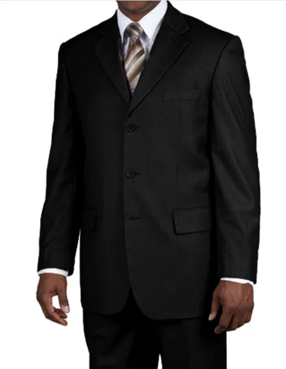 Men’s Black Three Button Blazer – Classic Formal Suit Jacket for Business, Office, Sport Coat - Image 13