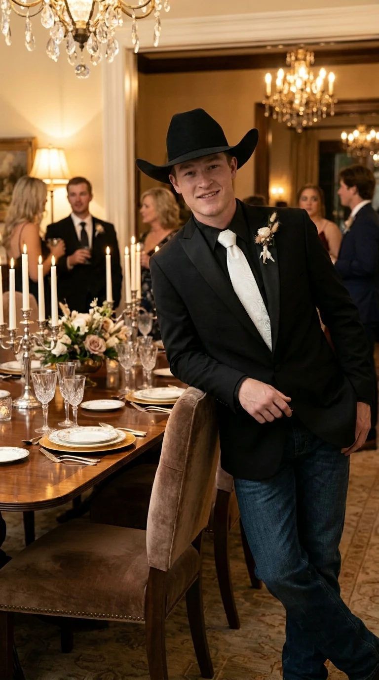 Men’s Black Tuxedo Western Blazer – Cowboy Style Formal Sport Coat Jacket for Dinner Jacket - Image 8