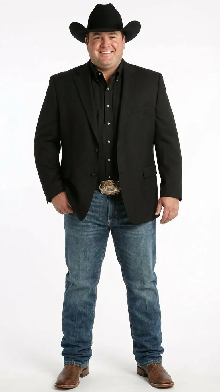 Men’s Black Western Blazer Jacket, Classic Cowboy Style Sport Coat for Casual Formal Wear - Image 10