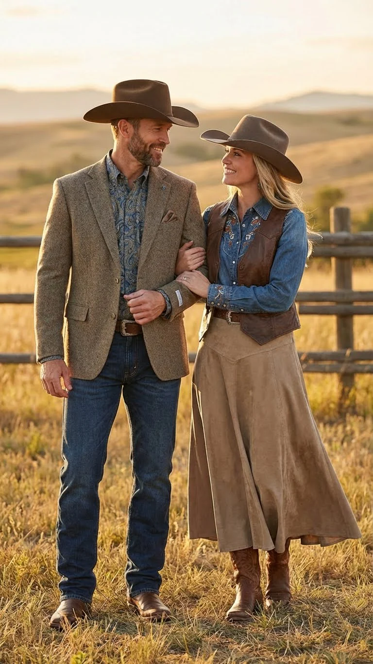 Men’s Brown Taupe Western Blazer Jacket – Classic Cowboy Style Sport Coat for Wedding - Image 6