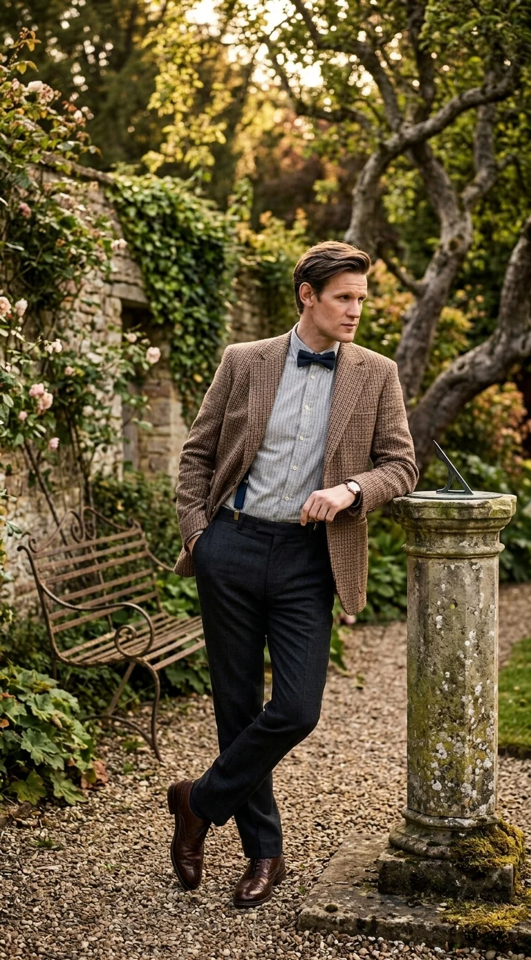 Men’s Brown Tweed Blazer Matt Smith Inspired Jacket – Classic Vintage Style Casual Formal Blazer, Smart Office Party Wear - Image 11