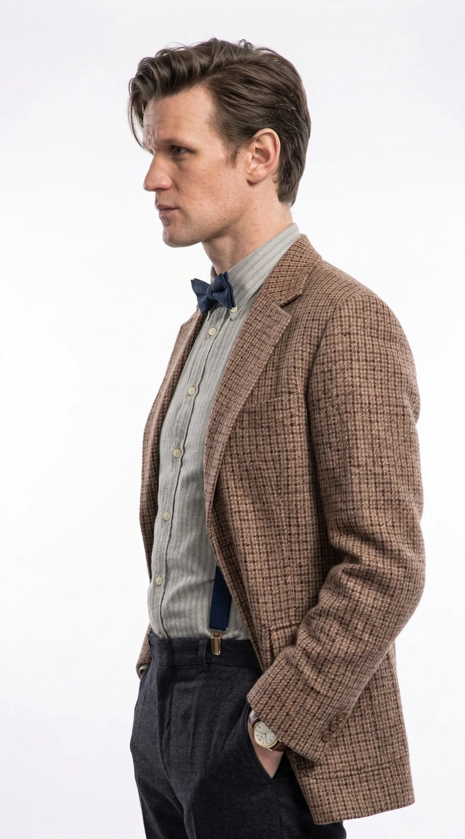 Men’s Brown Tweed Blazer Matt Smith Inspired Jacket – Classic Vintage Style Casual Formal Blazer, Smart Office Party Wear - Image 3