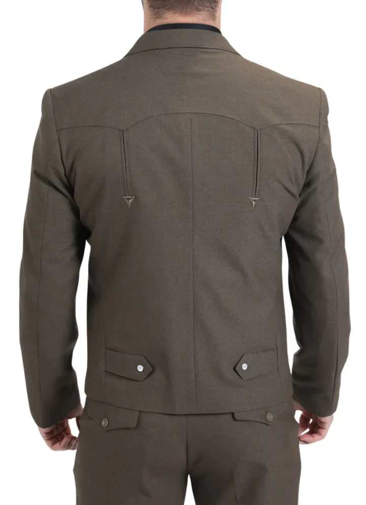 Men’s Brown Western Suit Set – Classic 2 Piece Formal Suit for Weddings and Business - Image 3
