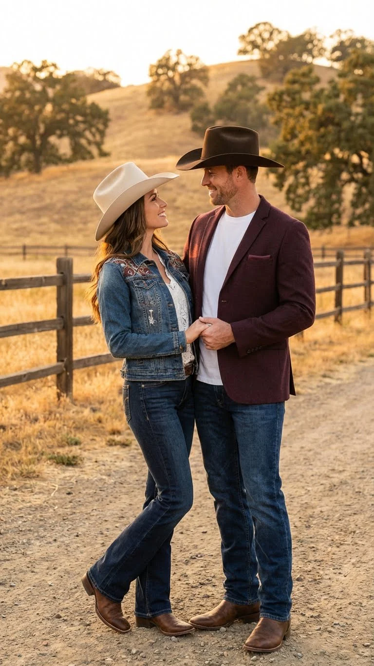 Men’s Burgundy Western Blazer Jacket, Textured Cowboy Style Sport Coat for - Tweed Herringbone Maroon Color - Image 8