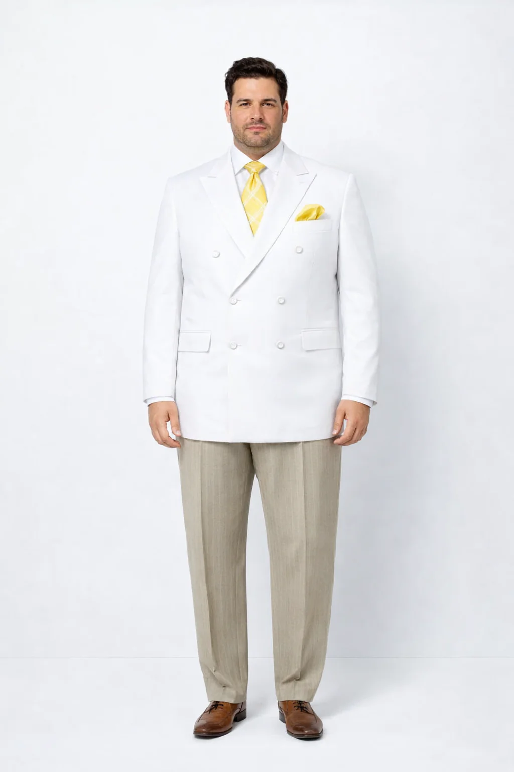 Men’s Classic White Double Breasted Blazer Jacket for Formal & Wedding Wear - Image 6