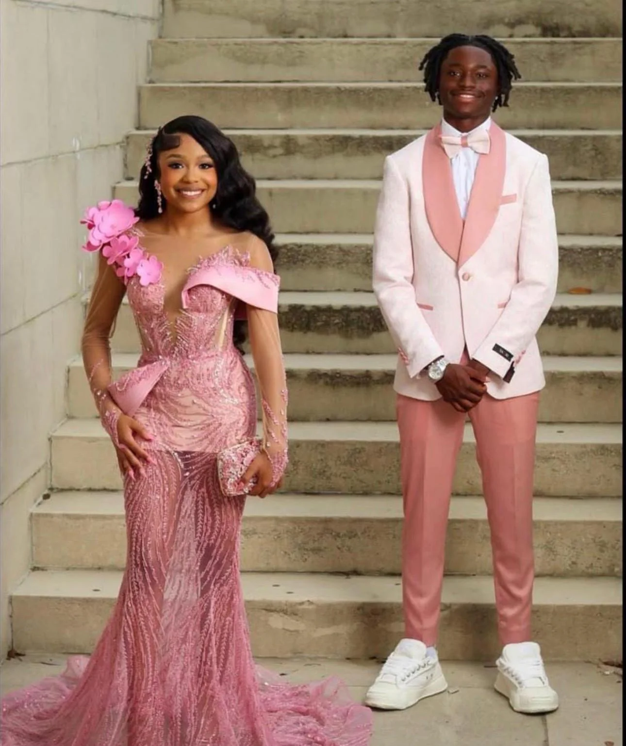 Men’s Cream and Rose Pink Prom Suit – Cream Tuxedo Jacket with Rose Pink Pants and Shawl Lapel Formal Suit for Prom and Wedding - Image 16