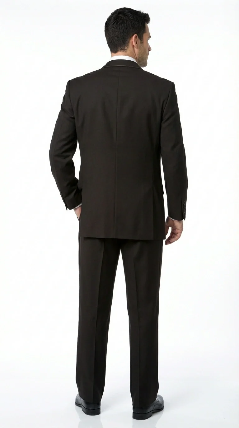 Men’s Dark choclate Brown Three Buttons 3 Piece Suit – Classic Brown 3PC Wedding, Church and Business Formal Suit for Men - Image 3