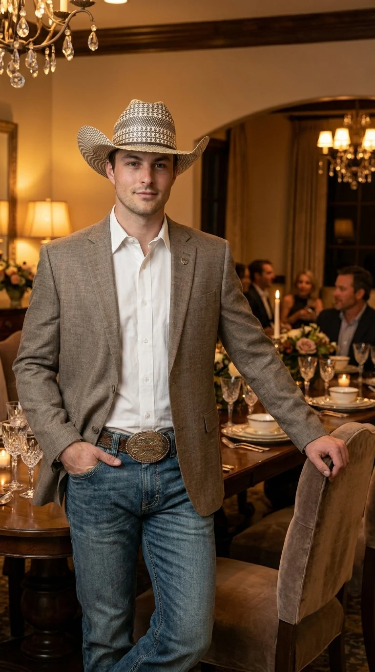 Men’s Dark Tan Taupe Light Brown Western Cowboy Blazer – Classic Country Style Jacket for Wedding, Casual Country Jacket Textured - Image 10