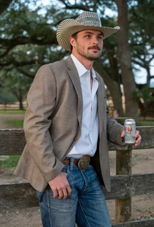 Men’s Dark Tan Taupe Light Brown Western Cowboy Blazer – Classic Country Style Jacket for Wedding, Casual Country Jacket Textured - Image 14