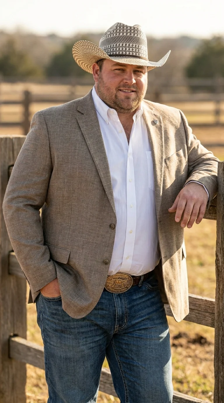 Men’s Dark Tan Taupe Light Brown Western Cowboy Blazer – Classic Country Style Jacket for Wedding, Casual Country Jacket Textured - Image 7