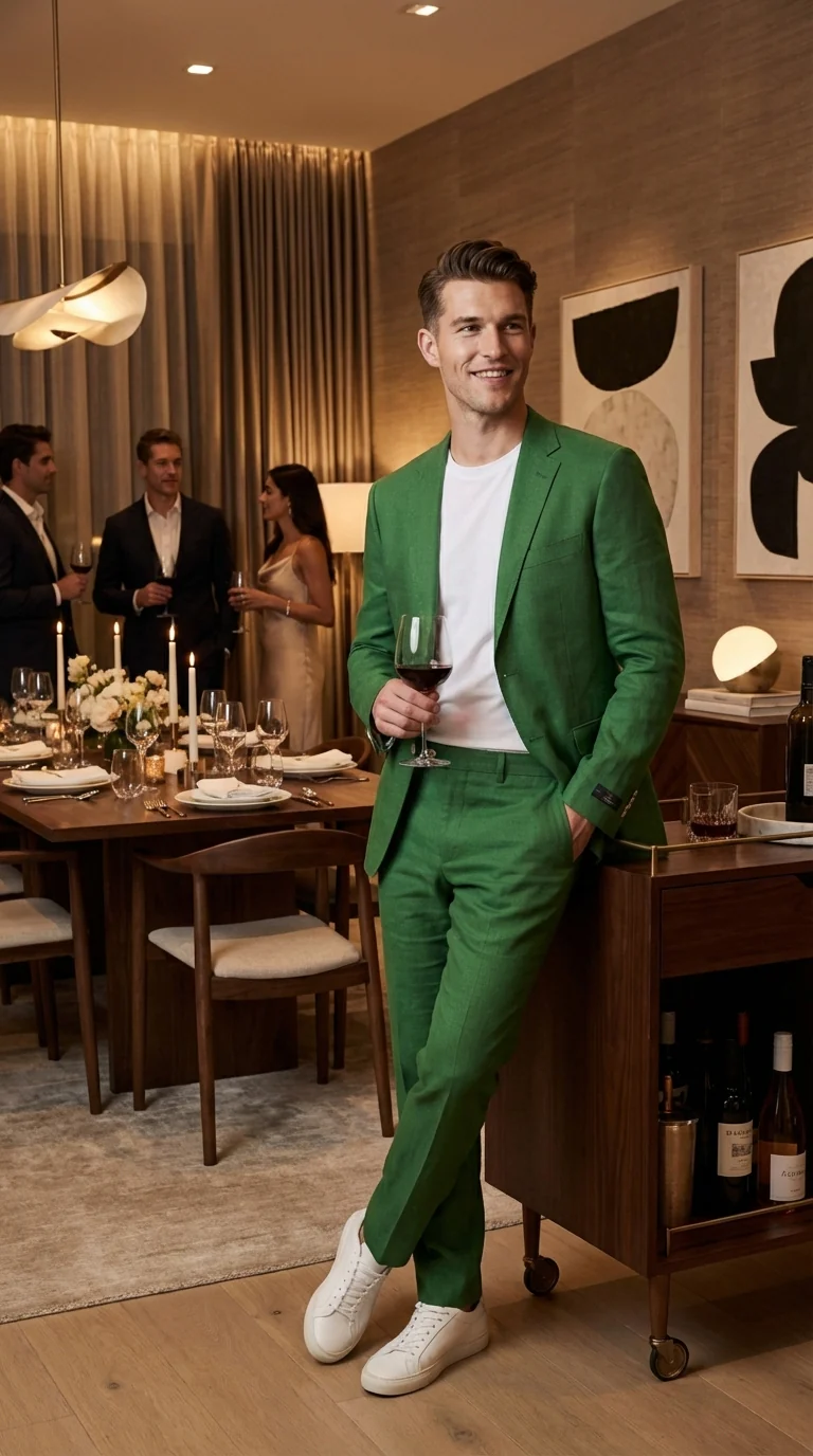 Men’s Emerald Green Linen Suit Set – Lightweight Summer Blazer and Pants, Casual Formal Summer Suit, Breathable Wedding Party Outfit - Image 11