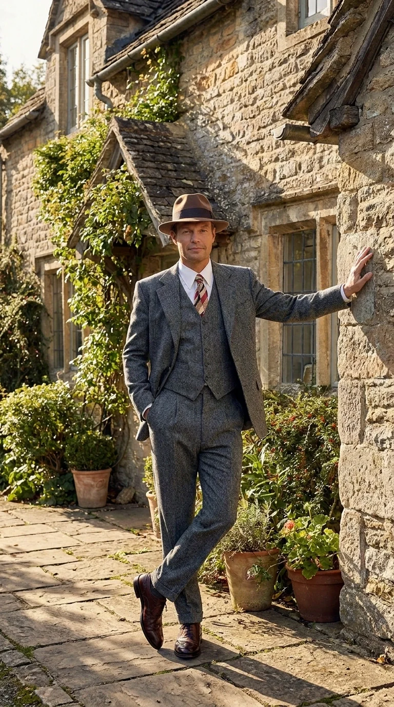 Men’s Grey Vintage Gangster Suit – Bonnie and Clyde Inspired 3 Piece Classic 1920s Formal Outfit - Image 9