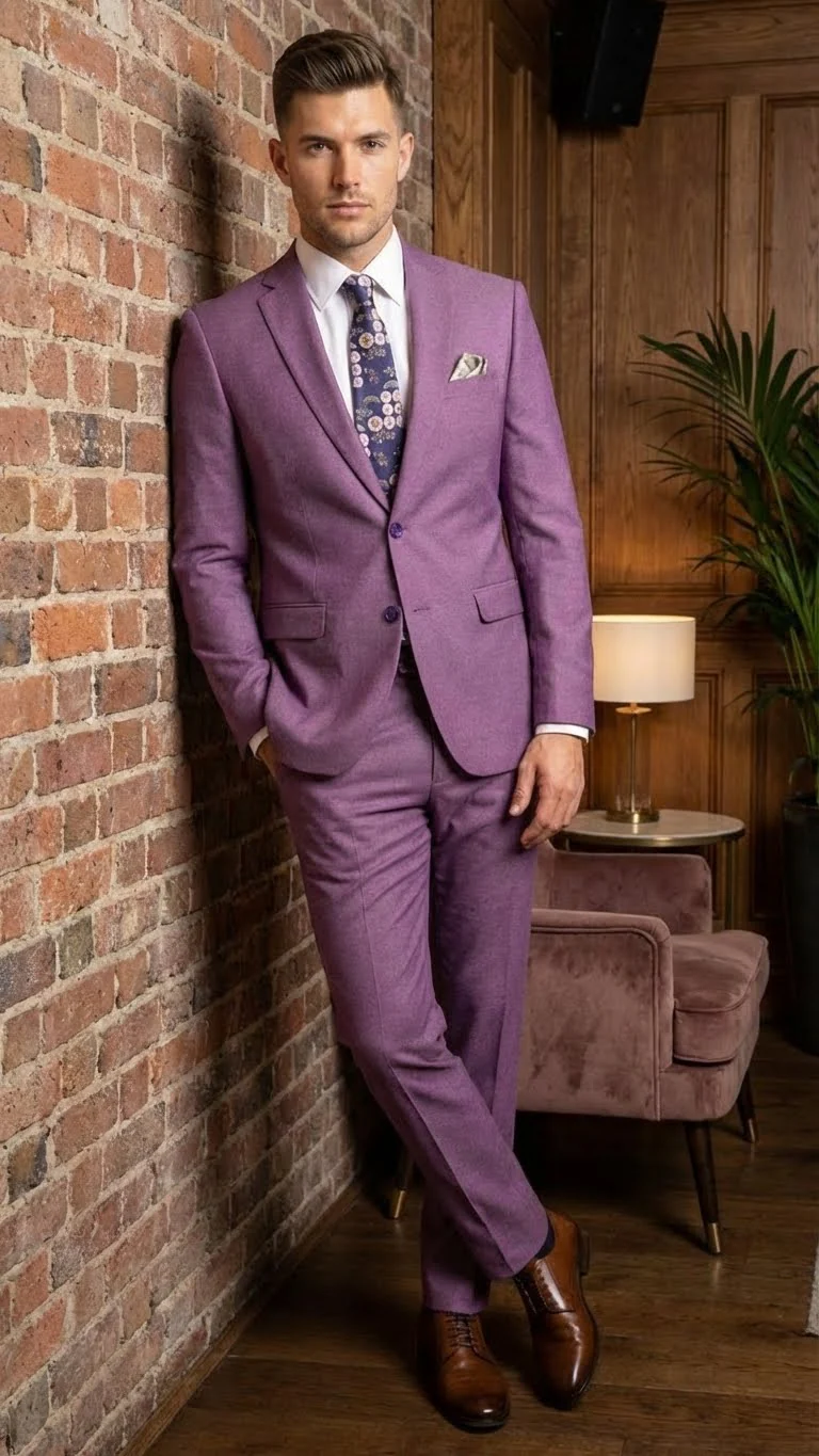 Men’s Light Purple Suit Blazer and Suit Jacket Mauve – Formal Wedding & Party Wear Coat for Business Prom and Church - Image 9