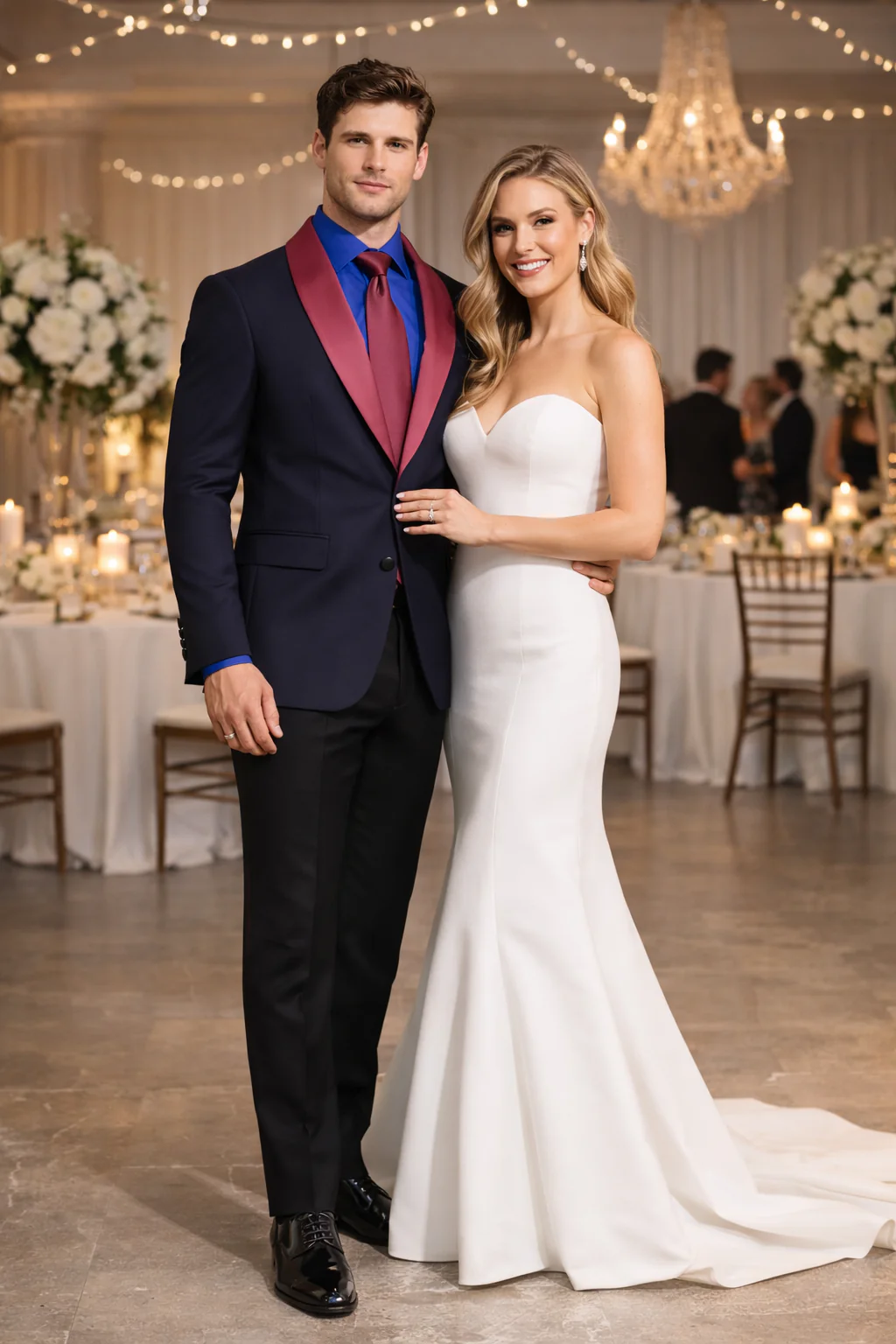 Men’s Modern-Fit Suit – Shawl Lapel Formal Wedding Blazer - Image 10