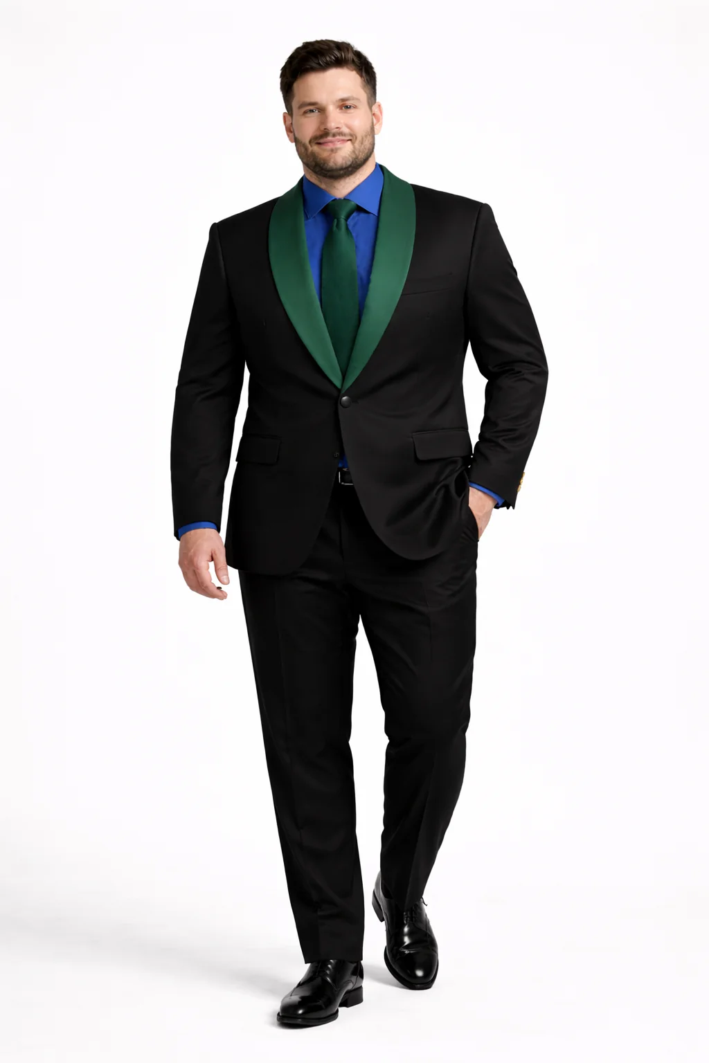Men’s Modern-Fit Suit – Shawl Lapel Formal Wedding Blazer - Image 15