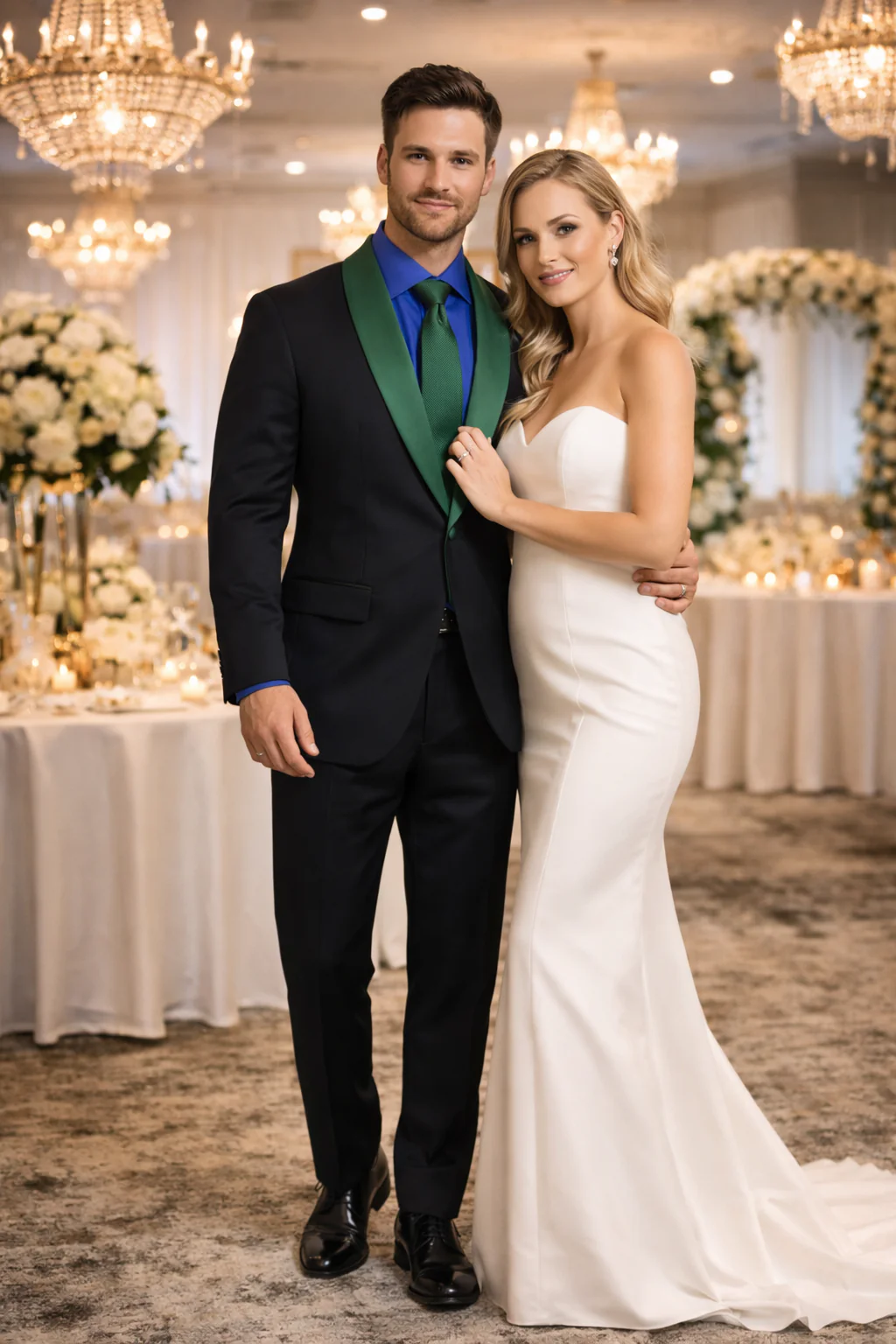 Men’s Modern-Fit Suit – Shawl Lapel Formal Wedding Blazer - Image 17