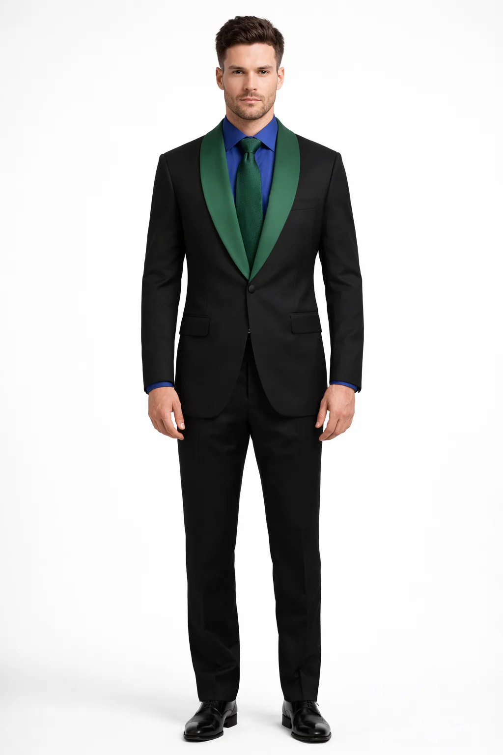 Men’s Modern-Fit Suit – Shawl Lapel Formal Wedding Blazer - Image 2