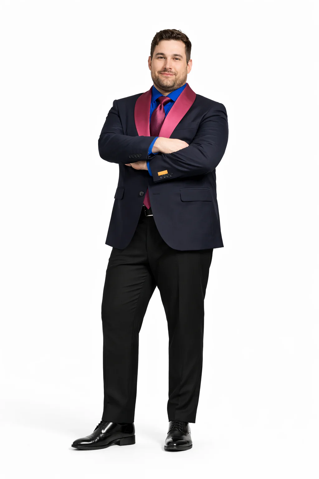 Men’s Modern-Fit Suit – Shawl Lapel Formal Wedding Blazer - Image 8