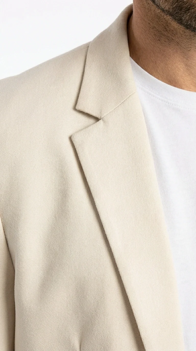 Men’s Off White Casual Blazer – Classic Western Style Lightweight Summer Cowboy Jacket Casual Ivory Cream Color - Image 3