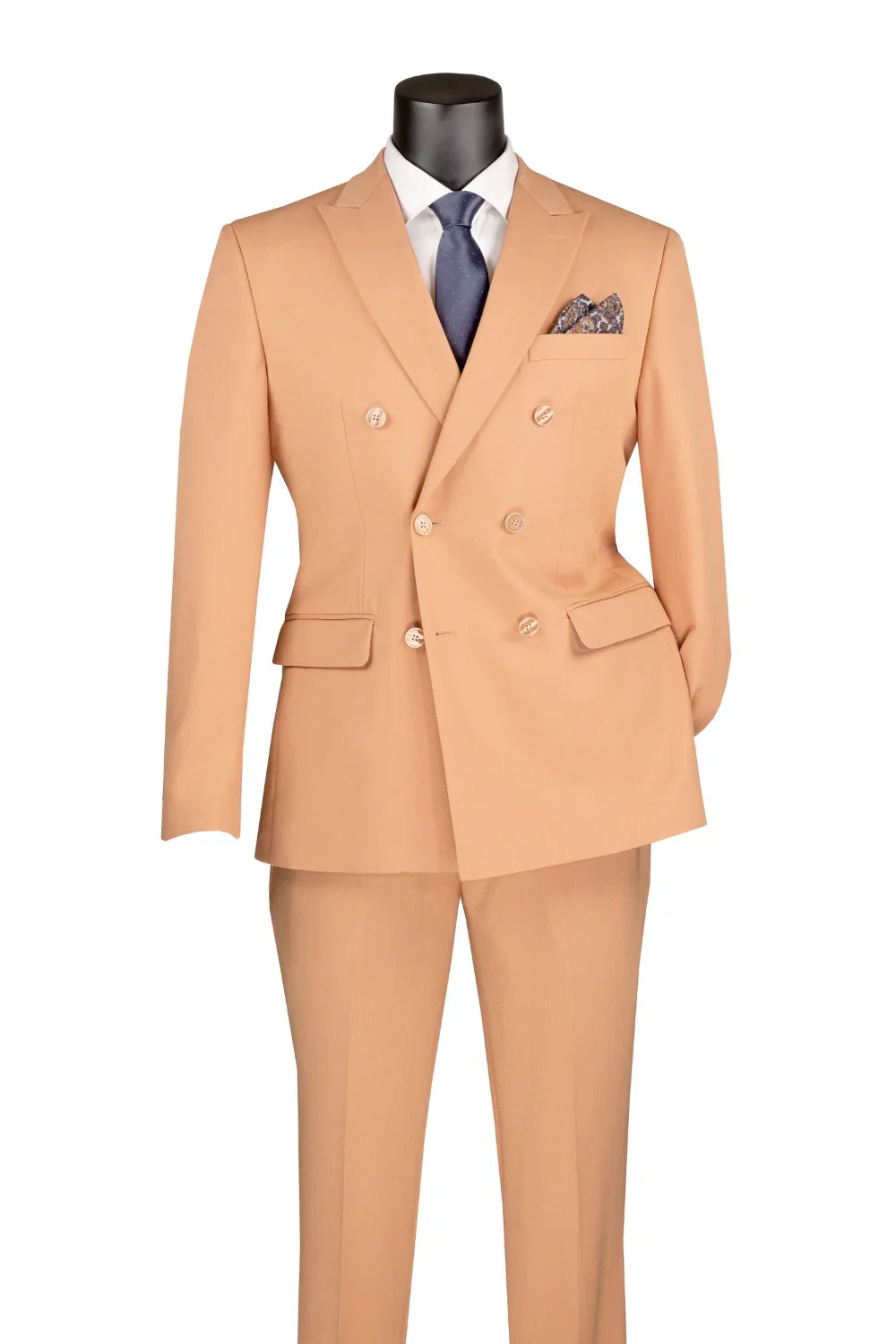 Men’s Peach Double Breasted Suit – Wedding & Prom Formal Suit Set, Classic Blazer and Pants Slim Fitted - Image 15