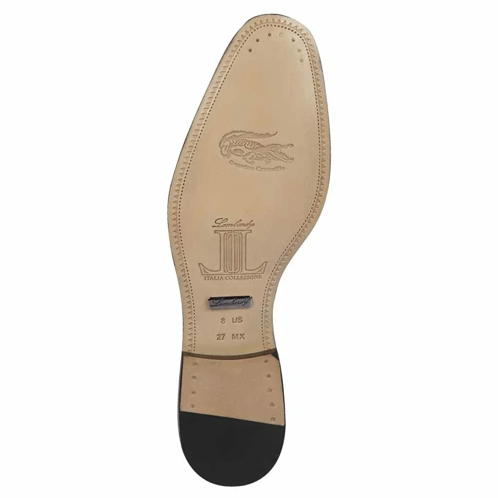 Men’s Prestige Navy Slip-On Shoes – Genuine Crocodile & Calfskin Fusion - Image 2
