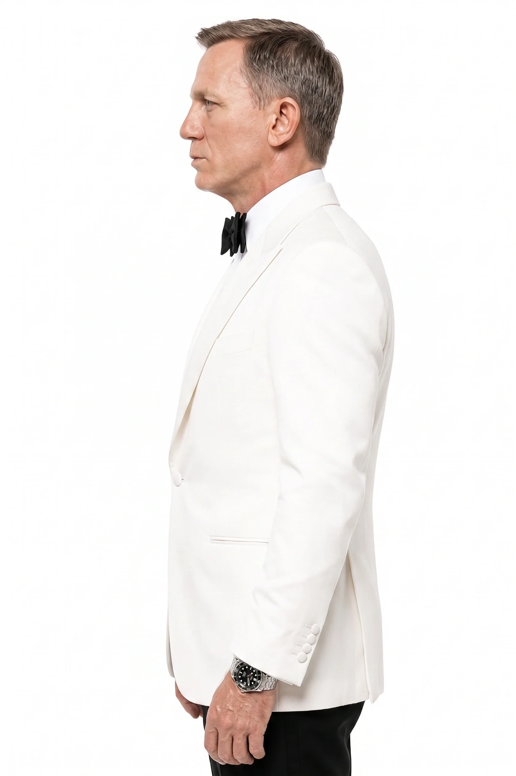 Men’s Pure White Dinner Jacket Blazer – James Bond Style Formal Tuxedo Blazer for Wedding, Black Tie & Evening Wear - Image 11