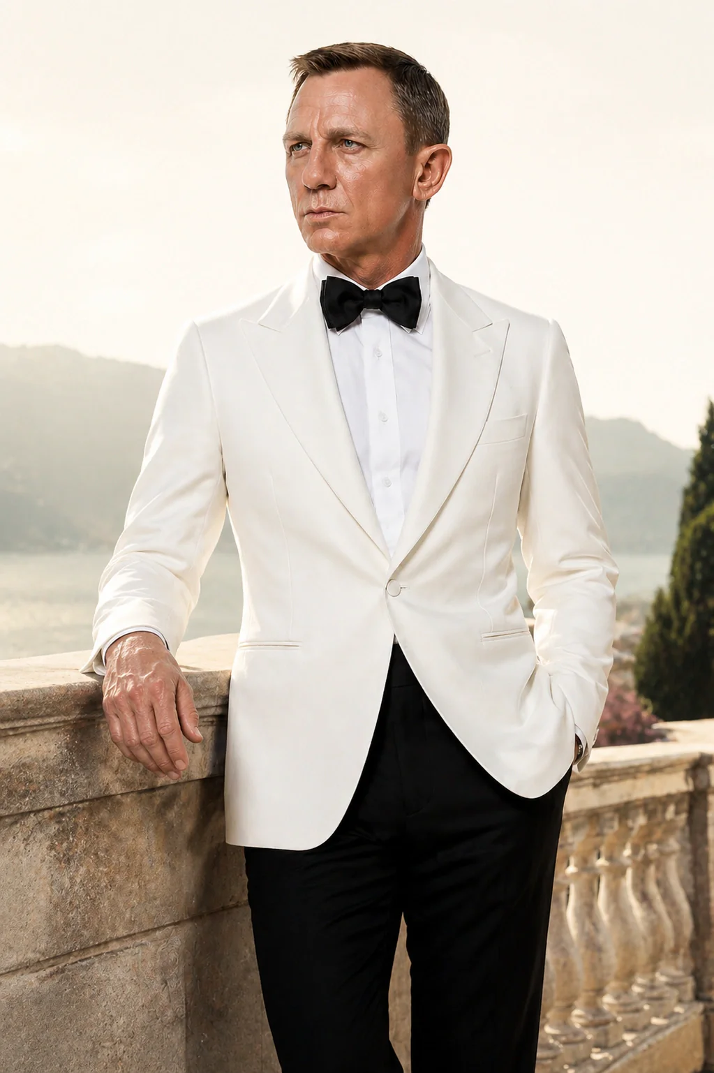 Men’s Pure White Dinner Jacket Blazer – James Bond Style Formal Tuxedo Blazer for Wedding, Black Tie & Evening Wear - Image 9