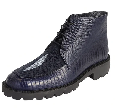 Los Altos Blue Stingray Lizard Chukka Shoe ZA2061210 - Image 7